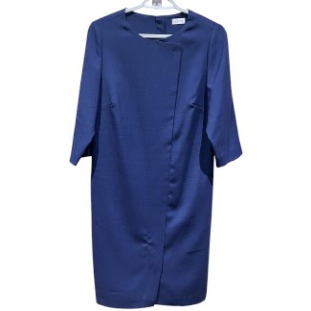 Eastex blue 3/4 sleeve midi dress size 10